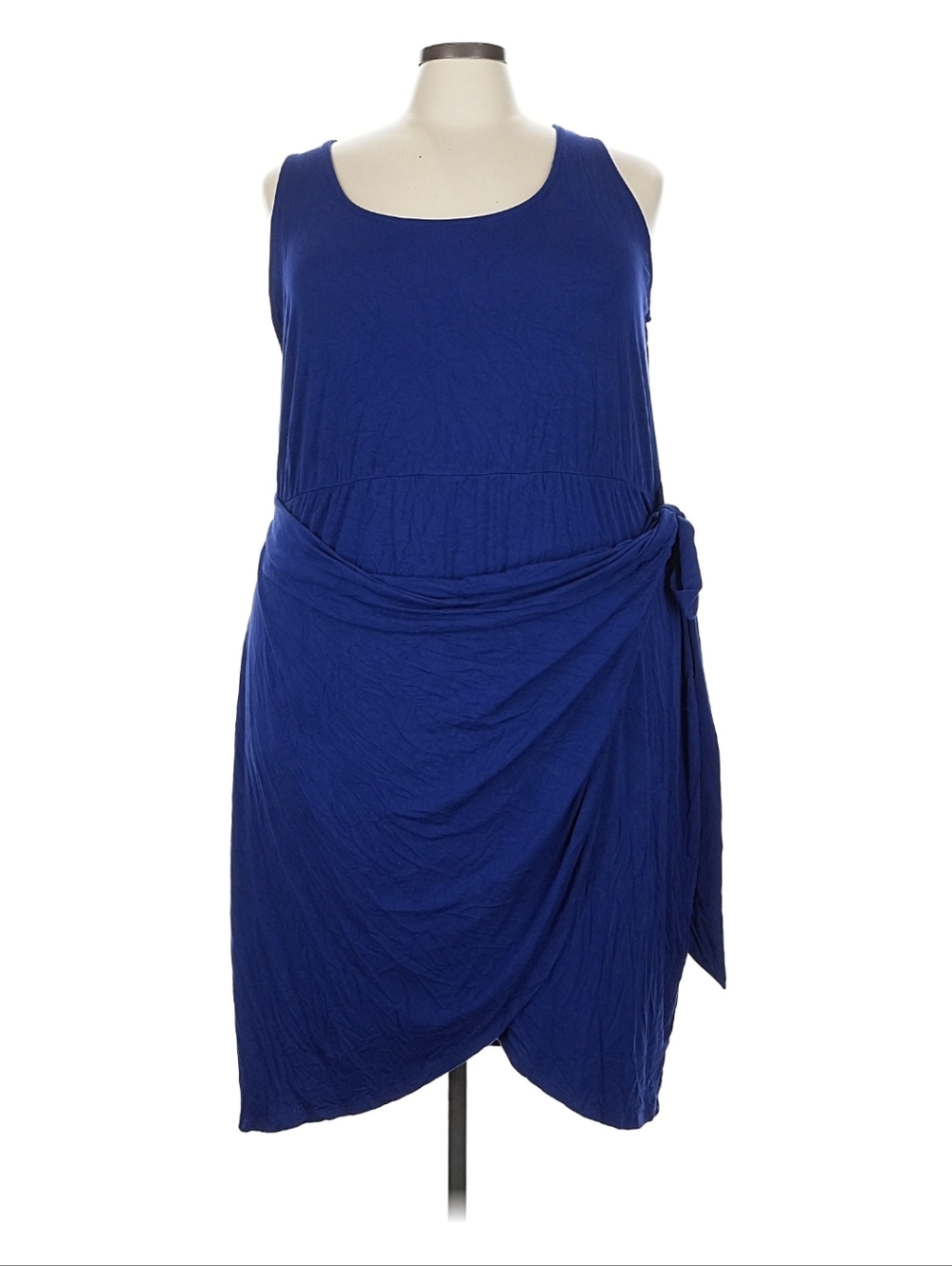 Women's Royal Blue Wrap-Style Dress